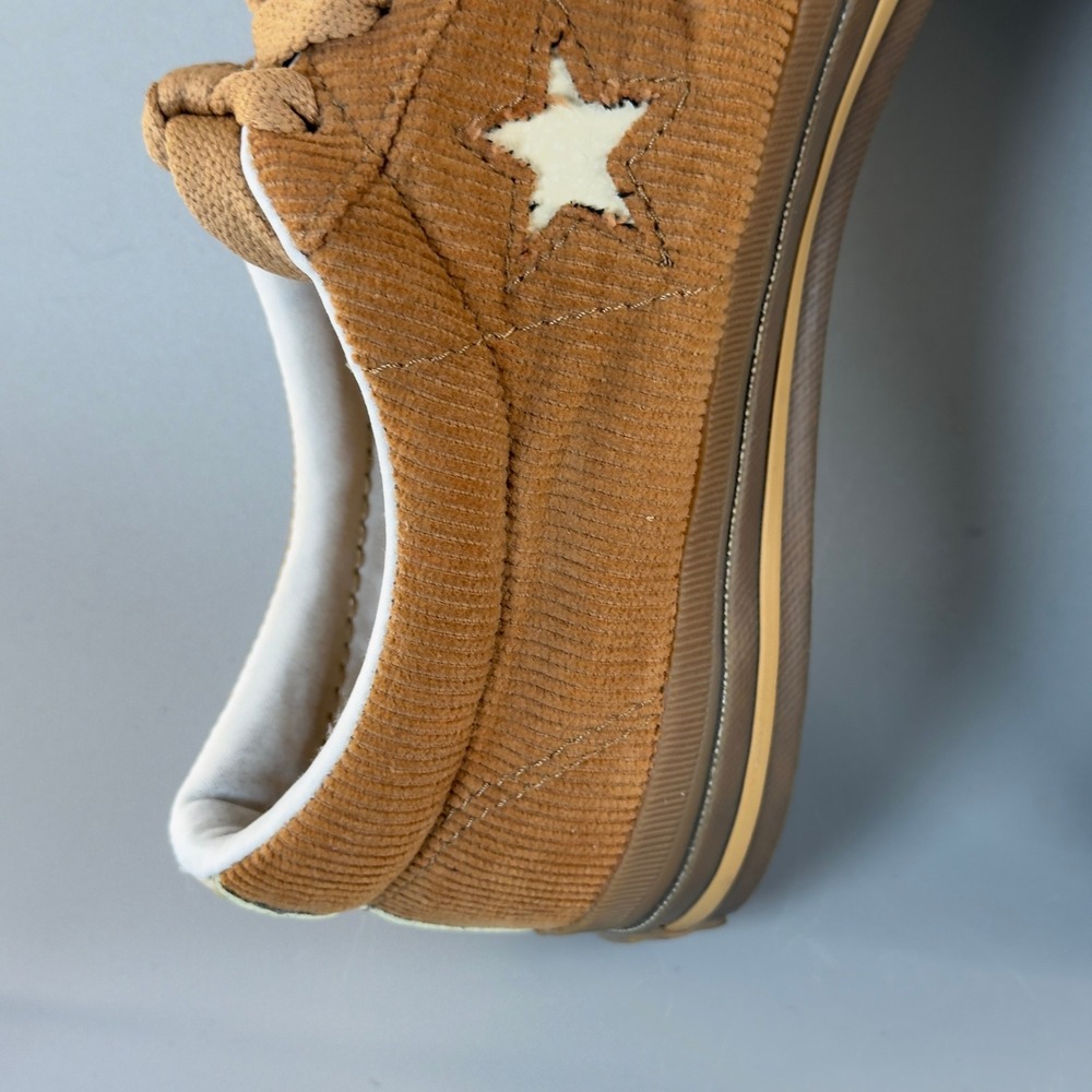 Converse Chuck Taylor One Star Corduroy Womens 8 Sneaker Brown Gum Lace Low Shoe - Picture 11 of 16